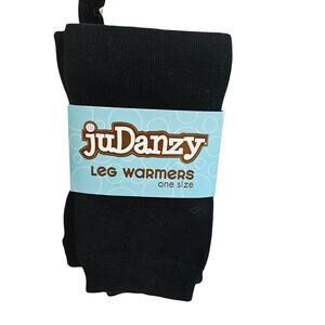 JuDanzy Girls Leg Warmers Solid Black Kids One Size Cutesy Cozy Lounge NEW